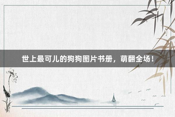 世上最可儿的狗狗图片书册，萌翻全场！